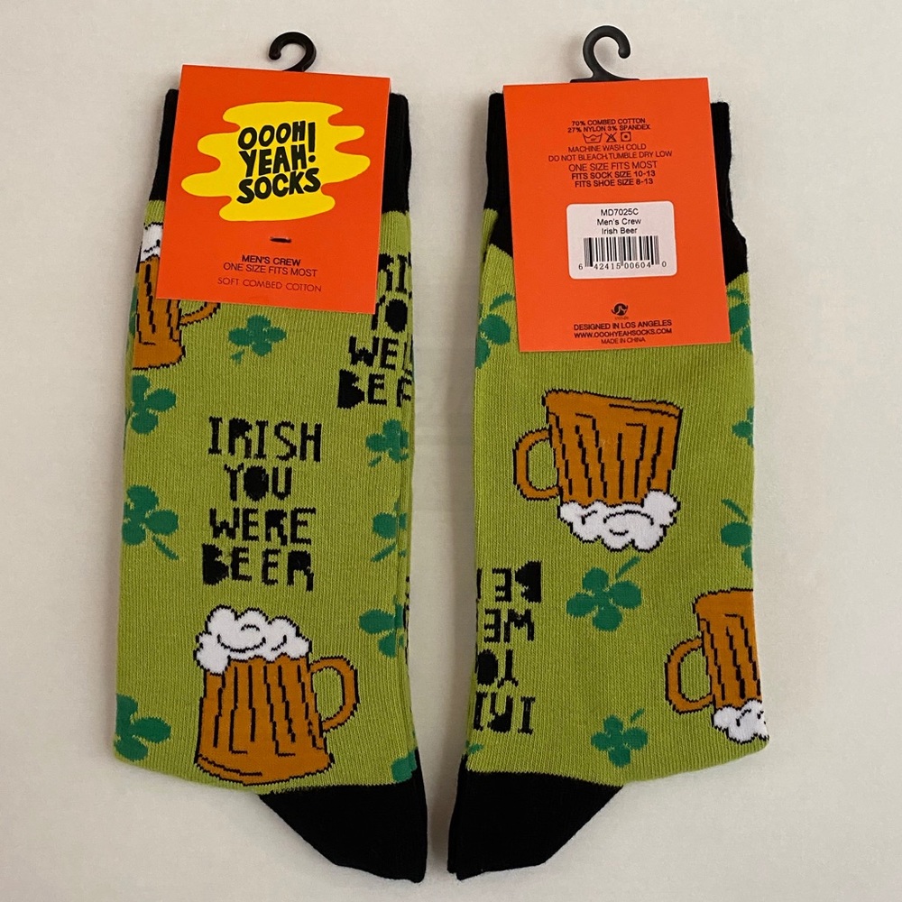 NWT Oooh Yeah! Irish Beer Socks